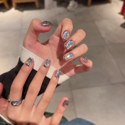 👑 Independent Designer Handmade Press-On Nails – High-End Custom 3D Multi-Color Gradient Art with Special Tech & Layered Effects💅