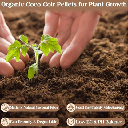 🔥 Buy More Save MoreOrganic 🔥 Coco Coir Pellets Seed Starter Soil for Plants, Herbs & Vegetables