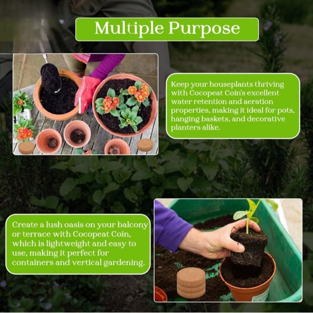 🔥 Buy More Save MoreOrganic 🔥 Coco Coir Pellets Seed Starter Soil for Plants, Herbs & Vegetables