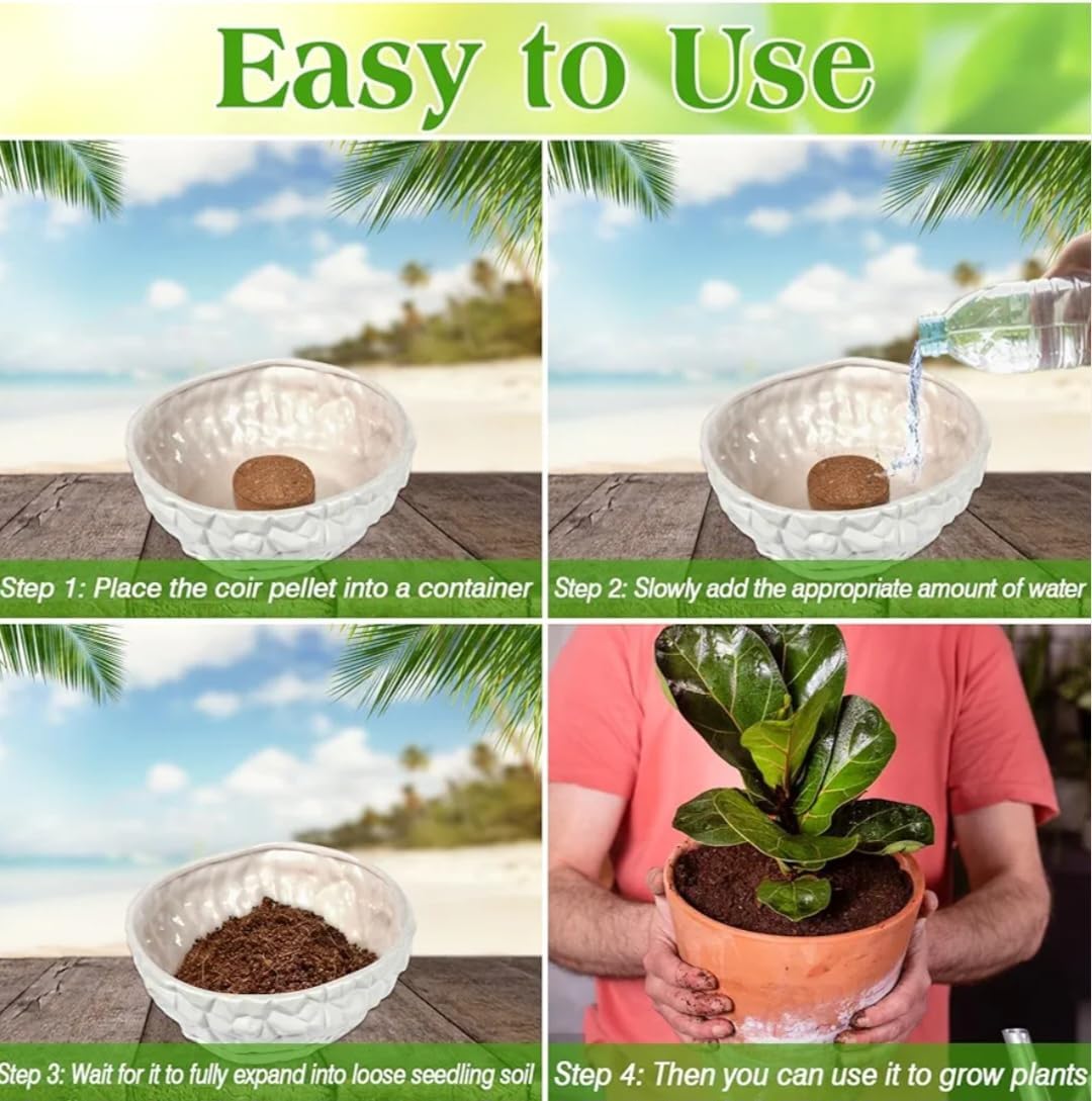 🔥 Buy More Save MoreOrganic 🔥 Coco Coir Pellets Seed Starter Soil for Plants, Herbs & Vegetables