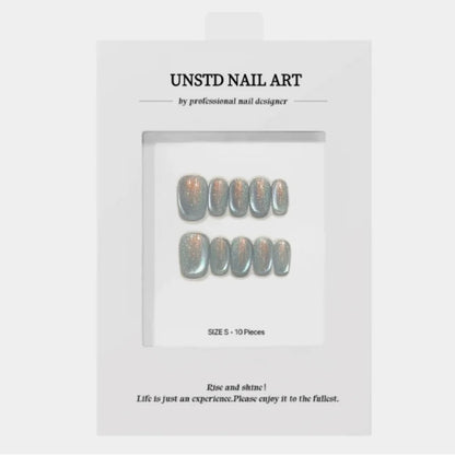 👑 Independent Designer Handmade Press-On Nails – High-End Custom 3D Multi-Color Gradient Art with Special Tech & Layered Effects💅